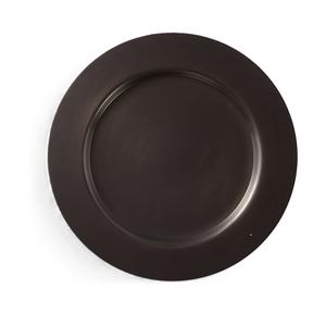 Plaque de chargeur de fer noir moderne tendance fraîche enduite de poudre finie pour les restaurants de mariage hôtels forme de taille personnalisée - Product Image 1