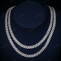 Collier chaîne cubaine en acier inoxydable plaqué or 18 carats de 8 mm, élégant, 22 pouces, avec zircon de laboratoire, bijoux hip-hop pour occasions festives