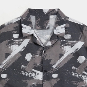 Men's Formal Custom Statue Print Button-Up <b>Hawaiian</b> Dress <b>Shirt</b> Stretch Spandex Flannel Knitted Weaving Method - Product Image 5