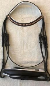 Bride anglaise rembourrée souple de haute qualité meilleure vente d'équipement d'équitation durable avec strass vente en gros compétitive - Product Image 2