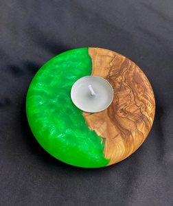 Eco-Friendly Resin & <b>Wood</b> Handmade <b>Candlestick</b> <b>Holder</b> for Home Decoration Wedding & Valentine's Day Gifts - Product Image 3