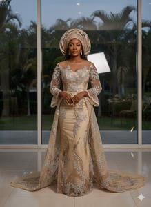 Robe de cérémonie en améthyste royale, dernière création, dentelle artisanale, tissu noir, glamour majestueux, travail de pierres précieuses, motif floral, luxe - Product Image 4