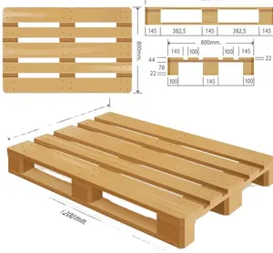 Euro Pallet Standaard Formaat 1200X800 Grenen Hout/Acacia Hout Epal Pallet Pallet Tegen Zeer Goede Prijs Vietnam Fabrikant