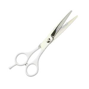 Custom White <b>Handle</b> Stainless Steel Barber Scissors Professional Hair Cutting <b>Shears</b> Lightweight Salon Tools - Product Image 1