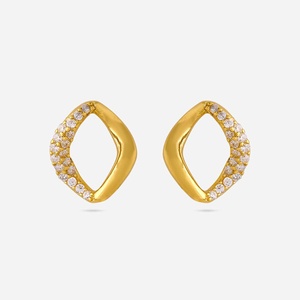 Geometric 92.5 <b>Silver</b> <b>Stud</b> <b>Earrings</b>-191576 - Product Image 1