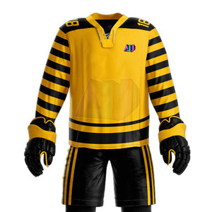 Ensembles d'uniformes de hockey sur glace unisexes de haute qualité, conçus pour le confort, la performance, respirants, évacuant l'humidité, tissu 100% polyester - Product Image 5