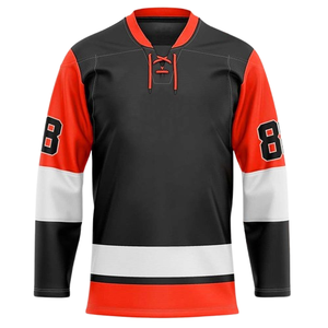 Maillots de hockey sur glace de dernière génération 2024, maillots de hockey sublimés, uniforme de hockey sur glace professionnel, coupe automatisée, vêtements de sport de hockey sur glace - Product Image 5
