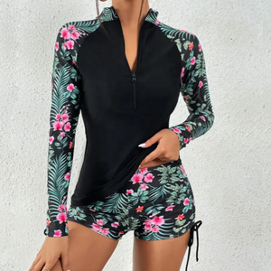 Venta al por mayor personalizado sublimado diseño Rash Guard Design Set Mujeres manga larga Rash Guard Mujeres Rash Guard - Product Image 6