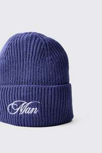 OEM Premium Quality Customizable <b>Navy</b> Beanies Caps For Adults & Youth Warm Comfortable Soft Fabric Unisex Beanie Caps - Product Image 3