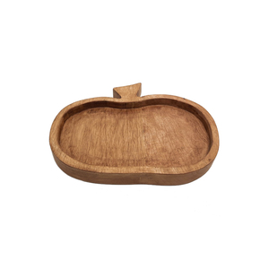 Assiette de service en forme de feuille en bois plateau de finition naturelle et plat pour servir dans des plateaux faits à la main de restaurant personnalisés - Product Image 6