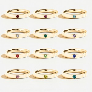 Anillo de Cuarzo Aguamarina de 3 mm - Plata de Ley 925 con Piedra Facetada - Anillo Apilable - Piedra de Nacimiento de Marzo - Anillo Minimalista para Mujer - Product Image 3