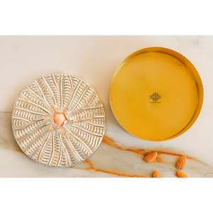 Boîte cadeau décorative en forme de lotus, plaquée argent, pour le salon ou la présentation de bijoux - Product Image 5