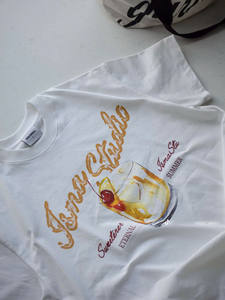 Camiseta Unisex Holgada de Algodón de Manga Corta Transpirable para Verano, Talla Grande para Mujer, con Estampado Bordado Personalizado - Product Image 5