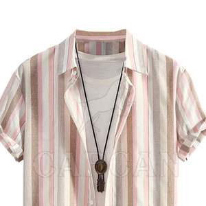 Conjuntos de camiseta de dos piezas informales transpirables con cuello redondo, 100% algodón con manga corta, tela personalizable - Product Image 2