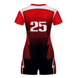 Uniforme de voleibol de alta calidad hecho con tela avanzada que absorbe la humedad que ofrece comodidad y flexibilidad diseñados - Product Image 3