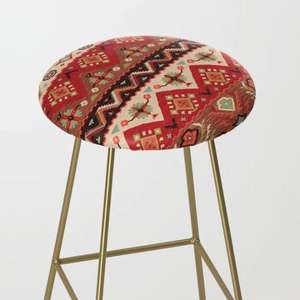 Tabouret Pouf Ottoman Marocain Fait Main, Repose-Pieds Décoratif Bohème, Coussin Traditionnel Berbère pour Salon et Maison - Product Image 1
