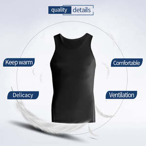 Camiseta sin mangas deportiva de algodón para hombre, ropa deportiva ajustada sin mangas de verano para entrenamientos de gimnasio y correr, camisa de punto cómoda - Product Image 4
