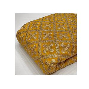 Nouveau tissu Georgette de travail Zari de séquence de conception à la mode pour la robe de soirée du fabricant et du fournisseur indiens - Product Image 1