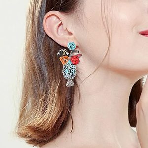 Último diseño hecho a mano bohemio declaración cuentas pendientes moda fiesta gota colgante joyería para mujer regalo - Product Image 3