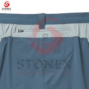 Vente en gros de shorts de sport d'été solides pour hommes avec poche intérieure shorts athlétiques de fitness à séchage rapide pour hommes - Product Image 6