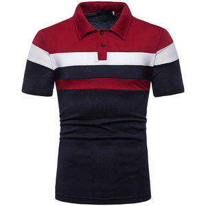Golf de hombre de diseño personalizado de alta calidad para Polo patrón sólido bordado antiarrugas tejido Casual inteligente al por mayor - Product Image 3