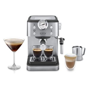Cafetera DeLonghi con bomba de 15 bares de presión para café molido y cápsulas, uso manual. - Product Image 1