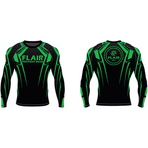 เสื้อรัดกล้ามเนื้อแขนยาว MMA ผ้าสแปนเด็กซ์/โพลีเอสเตอร์ ทนทาน ป้องกันรังสียูวี เป็นมิตรกับสิ่งแวดล้อม ต้านเชื้อแบคทีเรีย แห้งเร็ว - Product Image 5