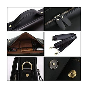 Sac pour ordinateur portable en cuir véritable de luxe multifonctionnel pour usage extérieur, dernier design, avec logo personnalisé, vente en gros pour unisexe - Product Image 4