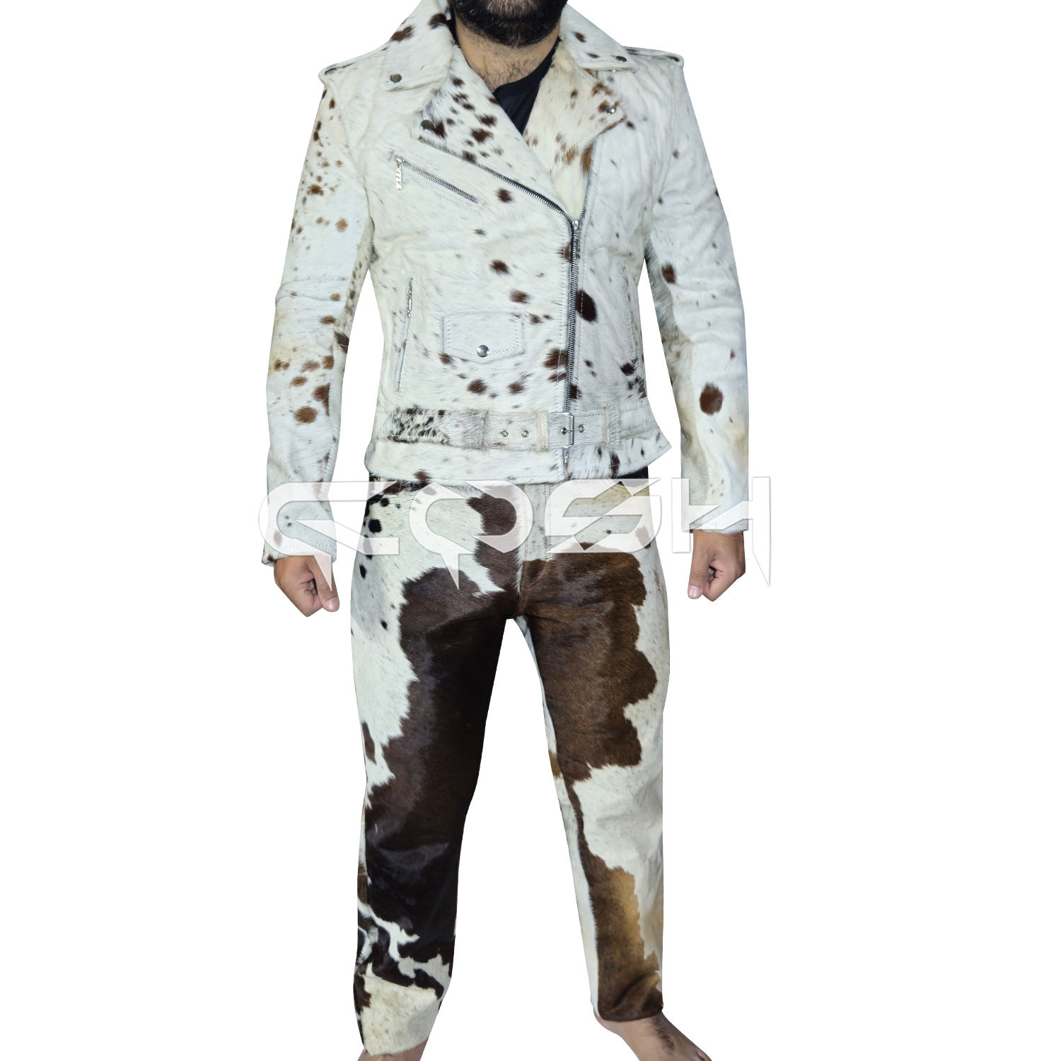 สีน้ำตาลและสีขาว