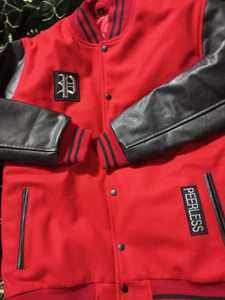 Veste de Baseball rouge pour homme, mode automne, Slim, manches noires, Bomber - Product Image 5