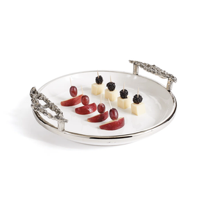 Bandeja de servicio de metal de cobre antiguo de lujo moderno Diseñador Venta al por mayor Bandeja de servicio de cobre de lujo moderno Bandeja de servicio de comida - Product Image 1