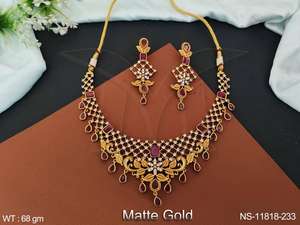 เครื่องประดับ Kemp เคลือบทองชุบหินเต็มพรรคสวมชุดสร้อยคอ Kemp ที่สวยงาม - Product Image 3