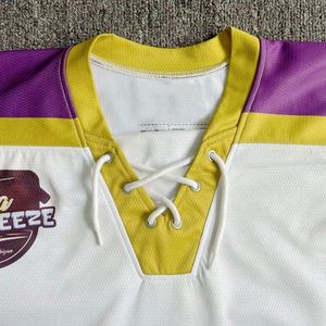 Conjuntos de Camisetas de Hockey sobre Hielo Sublimadas Personalizadas de Primera Calidad, Tejido Suave y Cómodo, Poliéster Duradero e Impermeable, Profesional - Product Image 3