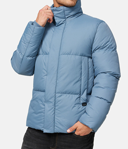 Veste pour homme, sur mesure, de haute qualité, en duvet de canard, chaude, à capuche, noire, d'hiver, grande taille, coupe-vent, respirante, veste matelassée personnalisée sur le devant - Product Image 3