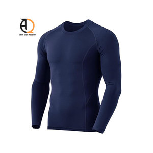 เสื้อแรชการ์ดแขนยาวสำหรับผู้ชาย พิมพ์โลโก้ได้ คุณภาพสูง ระบายอากาศได้ดี สีพื้น สำหรับผู้ใหญ่ - Product Image 6