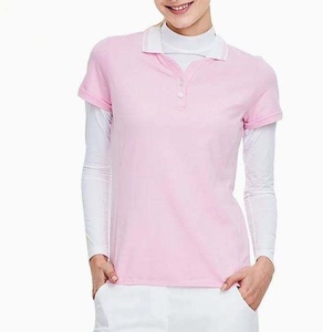 Chemises de travail en coton et polyester à col polo de golf pour femme avec design personnalisé 100% coton avec logo personnalisé RRI-PS-03 de haute qualité - Product Image 2