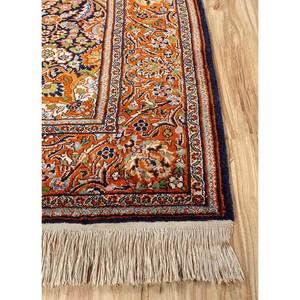 Tapis en soie noué à la main Gulmarg grande surface, motif floral rouge et orange pour la décoration du salon - Pae-4763 Taille 9x12 - Product Image 4