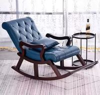 Fauteuil à bascule de style colonial européen en teck avec dossier inclinable en forme de cygne, design vintage, prix de gros pour les occasions de baptême