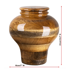 Nouvelle arrivée urne en bois de style américain pour les cendres Style agréable avec couvercle OEM vente en gros du Vietnam fournitures funéraires - Product Image 2