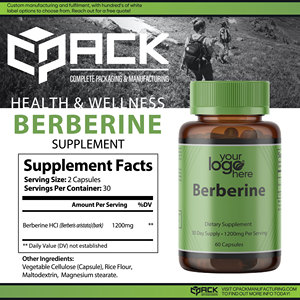 Cápsulas de Berberina de Alta Calidad, Fabricadas en EE. UU., OEM Disponible, Logotipo Personalizado, Suplemento Dietético Natural, Promueve la Digestión, para Adultos - Product Image 3