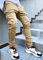 High Quality Men's Casual Polyester/Cotton Blend Pants Custom Logo Embroidery Printing Design OEM Powder Puff Jogging Wear - Product Image 6