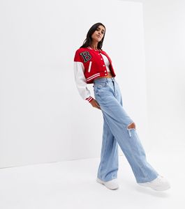 Chaquetas Varsity personalizadas para hombre, chaqueta informal con soporte XL, poliéster transpirable, manga de cuero para niños, bordado liso en blanco, Letterman Varsity - Product Image 3