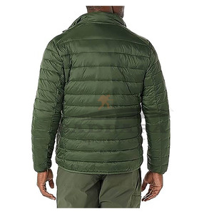 Mens Quilted Puffer JacketWinter <b>Jacket</b> With <b>Hood</b> Thick <b>Padding</b> Windproof Outerwear Warm Fit Durable Zipper Closure Coat - Product Image 2