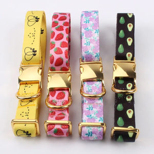 Collar de mascota personalizado de la mejor calidad, hebilla de Metal, diseño dorado, estampado, suministros de Collar - Product Image 2