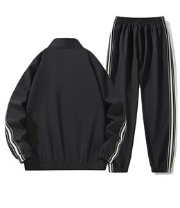 New Stylish Breathable Sweat Suits 100% Cotton Wholesale Tracksuits High Quality Casual Zipper 2 Piece Set - Product Image 1