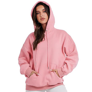 Venta al por mayor de encargo de manga larga señora mujeres Top pulóver sudaderas con capucha cortas para las mujeres Sudadera con capucha de lana - Product Image 1