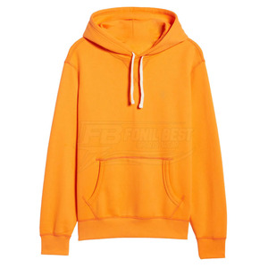 Sudadera con Capucha Unisex Naranja, Corte Regular, 100% Algodón, Felpa Francesa, Diseño Casual con Bolsillo, Ecológica, Transpirable, Ropa de Invierno - Product Image 1