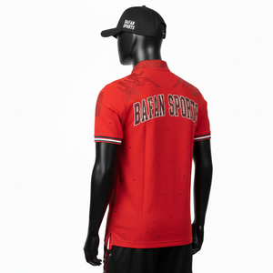 Polo Premium para Hombre, 200 GSM, Transpirable, de Poliéster Piqué, Tacto Suave, Color Rojo, Logotipo Termotransferible, Camiseta Polo para Hombre - Product Image 5