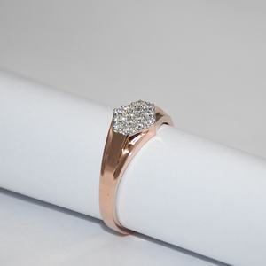 <b>Mens</b> IGI Certified HI-VS-SI Natural Diamond Round Brilliant Cut Minimalist Luxury Engagement <b>Ring</b> 14K/18K Solid <b>Gold</b> - Product Image 4