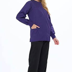 Veste de gommage pour femmes en gros tissu extensible antibactérien séchage rapide veste de gommage uniforme médical OEM pour les femmes - Product Image 6